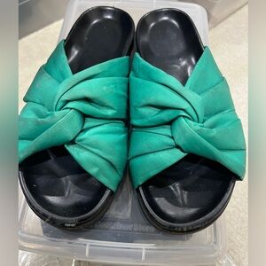 Maje Green Knotted Mules